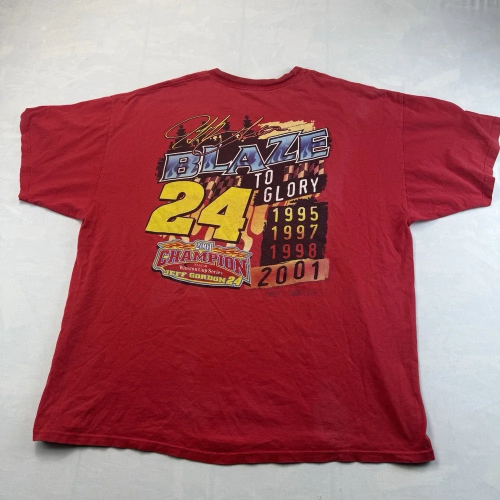 Jeff Gordon 2001 Winston Cup Champ NASCAR Chase Authentics T-Shirt Red XL